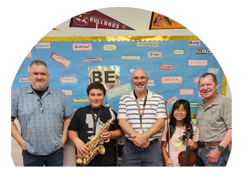 727 Instrumental founder, music director, grantor and students